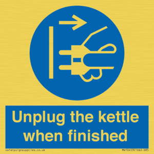 Unplug the kettle when finished